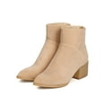 thumbnail image 5 of New Women M&L 16006-2 Faux Suede Pointy Toe Chunky Heel Bootie, 5 of 6