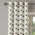 thumbnail image 2 of Ambesonne Christmas Grommet Curtain, Holly Berries, 50" x 108", Red Green White, 2 of 6