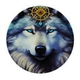 thumbnail image 2 of JEUXUS Round Fitted Tablecloth with Elastic Edge, Galaxy Animal Wolf Round Table Cover, Waterproof Non Slip Table Cloth for Indoor Outdoor Holidays Table Pads, 2 of 7
