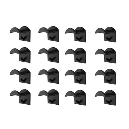 

Iegefirm 16 Pack Hat Holder Bonded Strong Cap Hook Hat Holder for Baseball Cap Hat Hanger for Wall Display Cap Storage Box Black