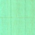 thumbnail image 1 of Ahgly Company Indoor Square Solid Turquoise Blue Modern Area Rugs, 6' Square, 1 of 4