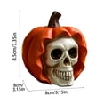 thumbnail image 2 of Cute Ghost Pumpkin Skull Glow Lamp Halloween Ornament – Handcrafted Resin Tabletop Light – Festive Vintage Halloween Decor for Fireplace Counter Halloween Party Decorations, 2 of 6