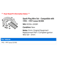 thumbnail image 2 of Spark Plug Wire Set - Compatible with 1992 - 1997 SC400 1993 1994 1995 1996, 2 of 2