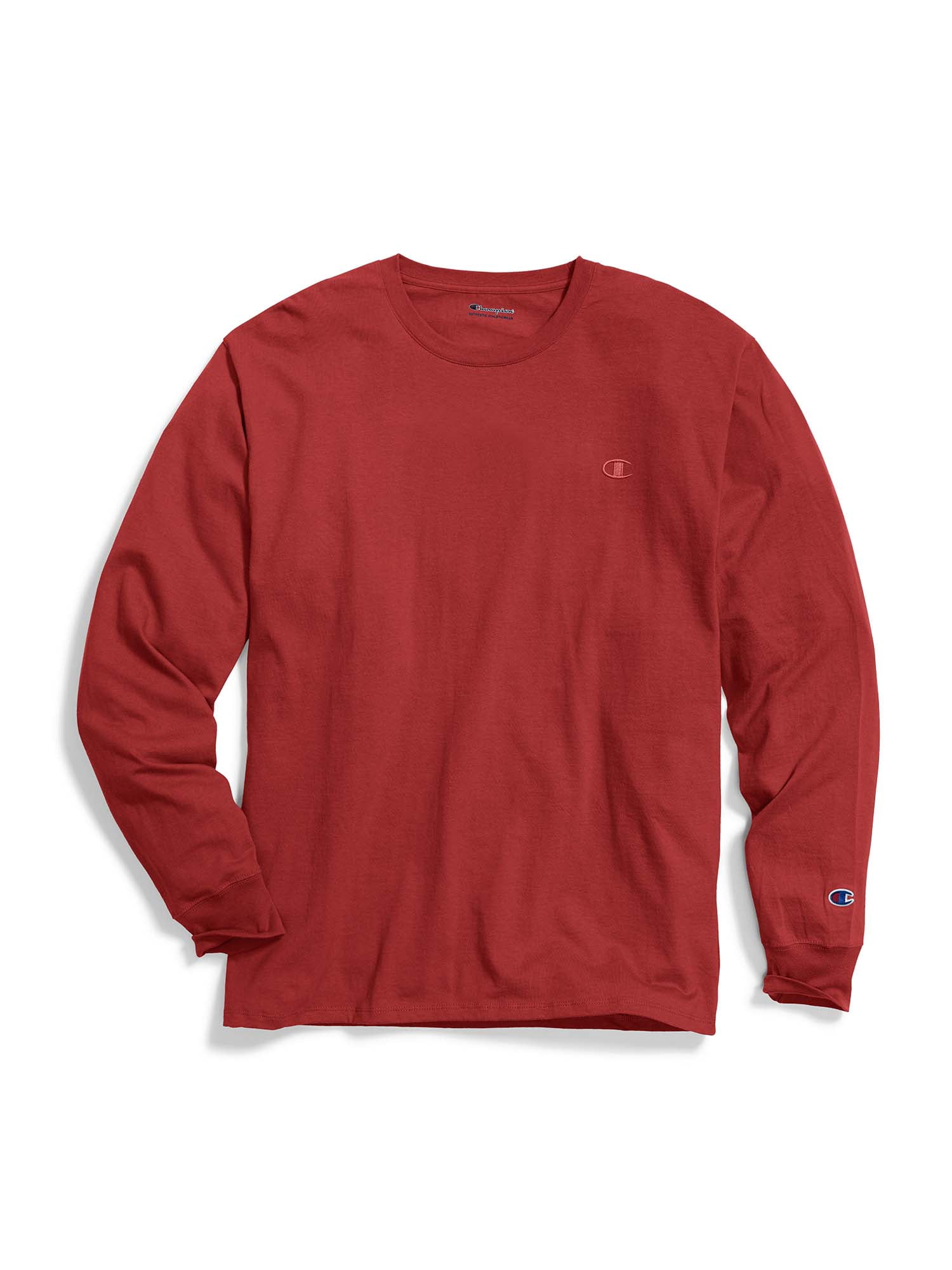 Champion Men's and Big Men's Classic Solid Jersey Long Sleeve T-Shirt, Sizes S-2XL