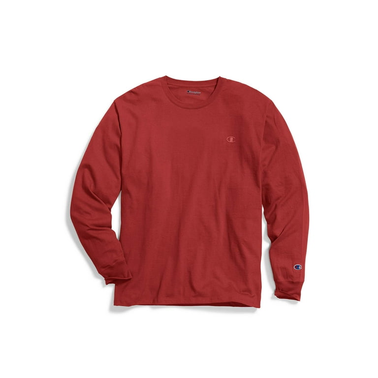 Red long sales sleeve champion