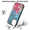 thumbnail image 4 of For Apple iPhone 13 Pro (6.1") Graphic Design Pattern Hard PC Soft TPU Protection Hybrid Shockproof Armor Rugged Bumper Cover ,Xpm Phone Case [Butterfly Bliss], 4 of 6
