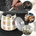 thumbnail image 4 of Yayeee Ashtray with Lid for Cigarette Smokeless Stainless Steel Home Ash Holder, Various Toasts, 4 of 7