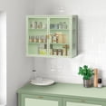 thumbnail image 6 of RONSHIN Modern Wall Cabinet With Glass Door Metal Storage Cabinet With Detachable Shelves For Entryway Living Room Bathroom Dining Room, 6 of 8