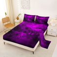 thumbnail image 2 of Feelyou Halloween Moth Bed Sheets, Spooky Butterflu Animal Full Size Sheets, Violet Purple, 4-Piece, 1 Flat Sheet, 1 Fitted Sheet and 2 Pillowcases, 2 of 5