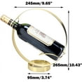 thumbnail image 2 of Metal Single Tabletop Wine Rack – Freestanding Countertop Decorative Wine Bottle Holder, Unique Wine Gifts and Accessories for Wine Lovers (Gold), 2 of 12