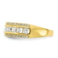 thumbnail image 3 of Solid 10k Yellow Gold CZ Cubic Zirconia Anniversary Ring Band Size 8, 3 of 6