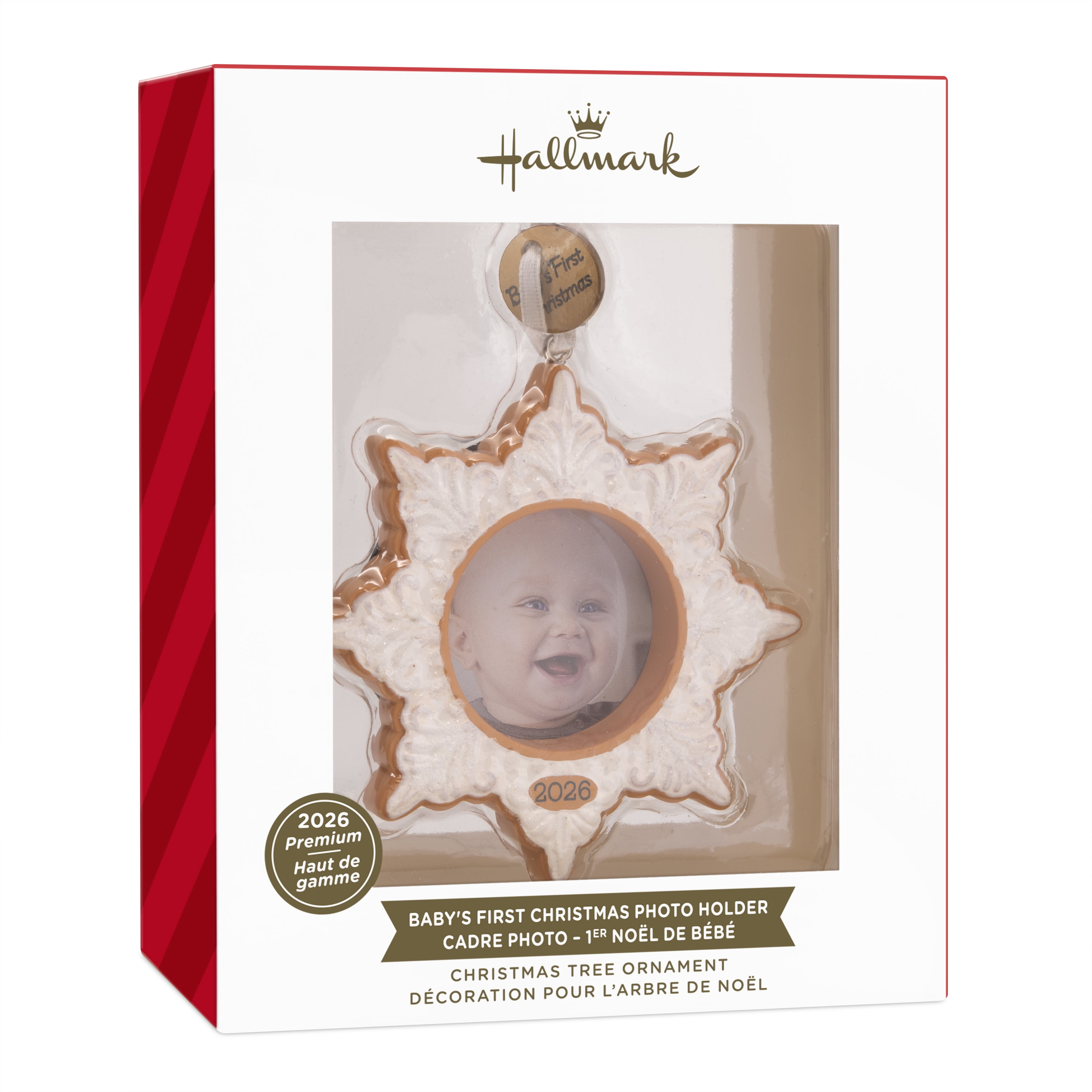 Hallmark Ornament (Baby First Cmas 2026 Snowflake Photo Frame), 1 Count