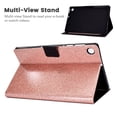 thumbnail image 4 of Lenovo Tab M10 FHD Plus 10.3" Case, Dteck Multi-angle Viewing Stand Glitter PU Leather Folio Case With Built-in Card Slots / Auto Wake Sleep, Rosegold, 4 of 5
