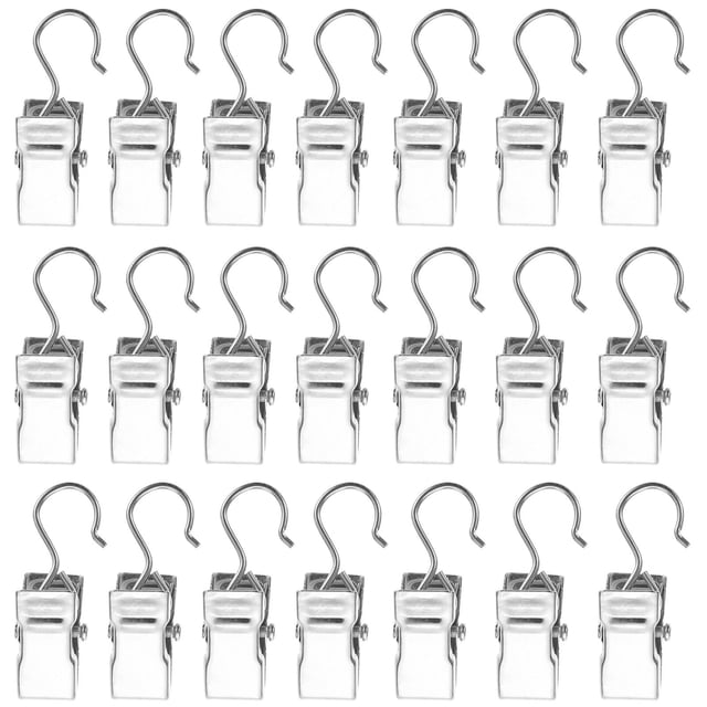 ORDDIART Clips de Rideaux 120 Pcs Fer Argent pour Décoration Intérieure 3.4X1.1X1.1In