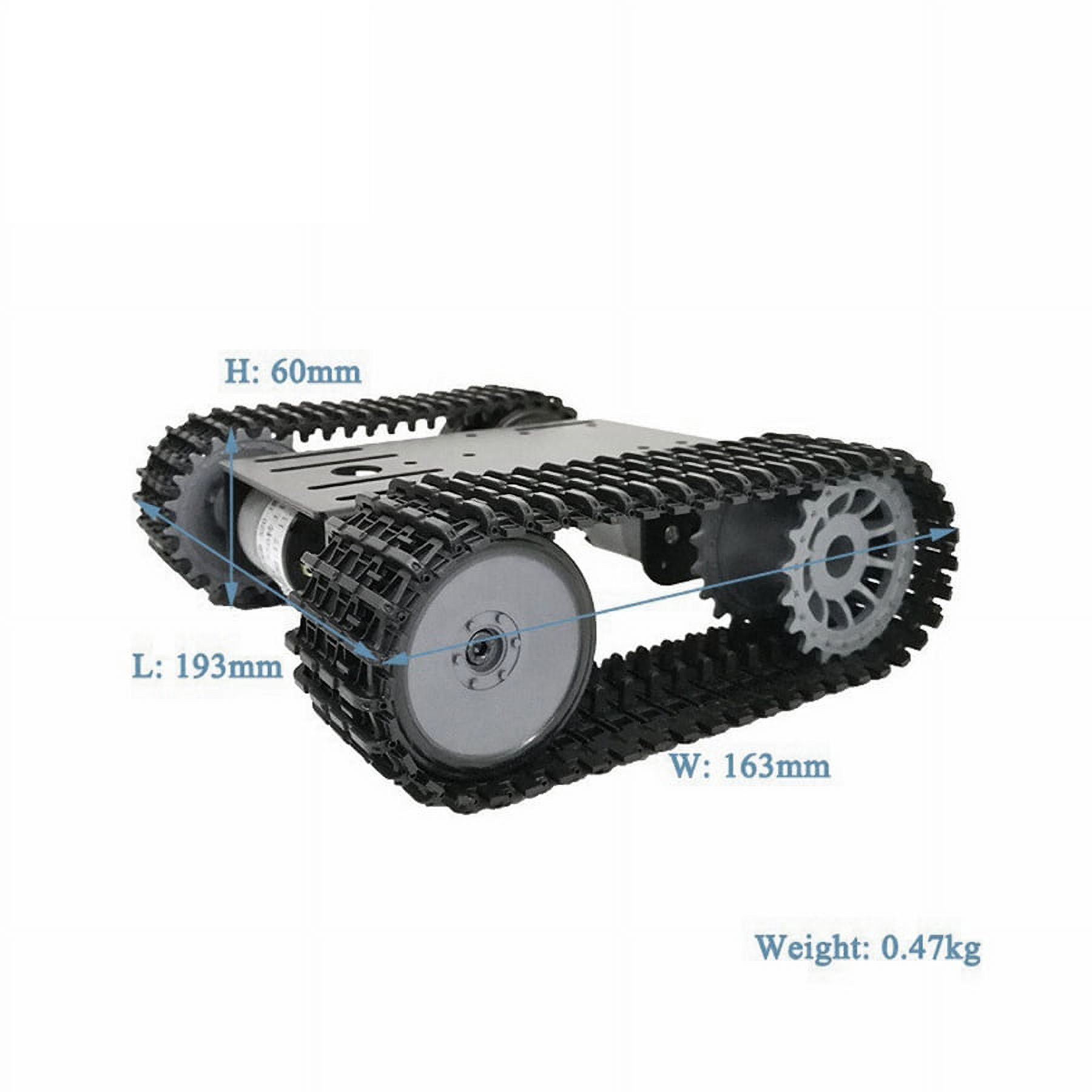 Tracked Robot Smart Car Chassis - 12V Motor Metal Platform Compatible With Arduino & Raspberry Pi
