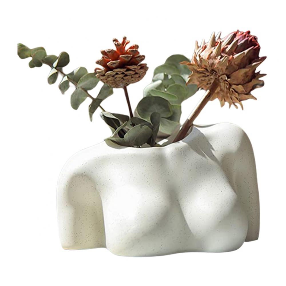 Chest Butt Statue Vase For Home Office Decoration Resin Flower Pot Decorative Vase Planter Body Vase