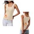 thumbnail image 2 of Anygrew Womens Warm Top with Built in Shelf Basic Stretchy Padded Camisole Casual Layering Tanks Undershirt Thermal Tank Tops Black-Army Green--Dark Grey-Brown, 2 of 5