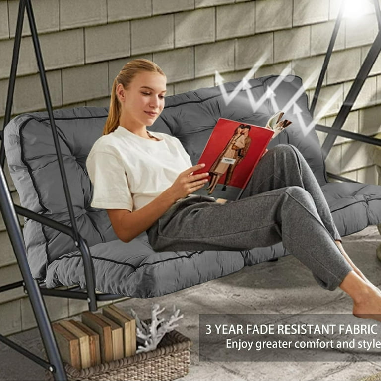 Outdoor Swing Cushions Waterproof, Thicken Porch Swing Cushion