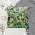 thumbnail image 2 of PHYHOO Green Plant Leaf Pillow Covers  Linen Watercolor Eucalyptus Leaves Decorative Pillow Case Spring Summer Decorations for Home Sofa Couch White, 2 of 5