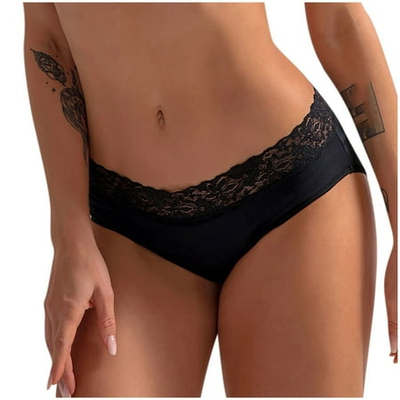 

DORKASM Women s Seamless Invisible No Show Hipster Lace Bikini Low Rise Panties Stretch Comfort Underwear XS Black