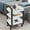 Black, variant on BarberPub Storage Trolley with Shelves, 3-Tier Rolling Cart with Lockable Wheels for Spa Beauty Salon