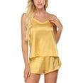 thumbnail image 5 of Womens Pajama Satin Cami Shorts Set Nightwear Set Sleepwear Underwear for Women, 5 of 8
