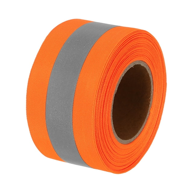Unique Bargains Reflective Tape Strip, 2'x 26Ft Reflective Tape for Clothing, Orange-red