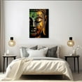 thumbnail image 5 of Gold Buddha Canvas Wall Art Zen Picture Buddha Statue Painting Print Modern Meditation Yoga Room Office Decor Frame (Buddha - 2, 12x18inch (30x45cm)), 5 of 6