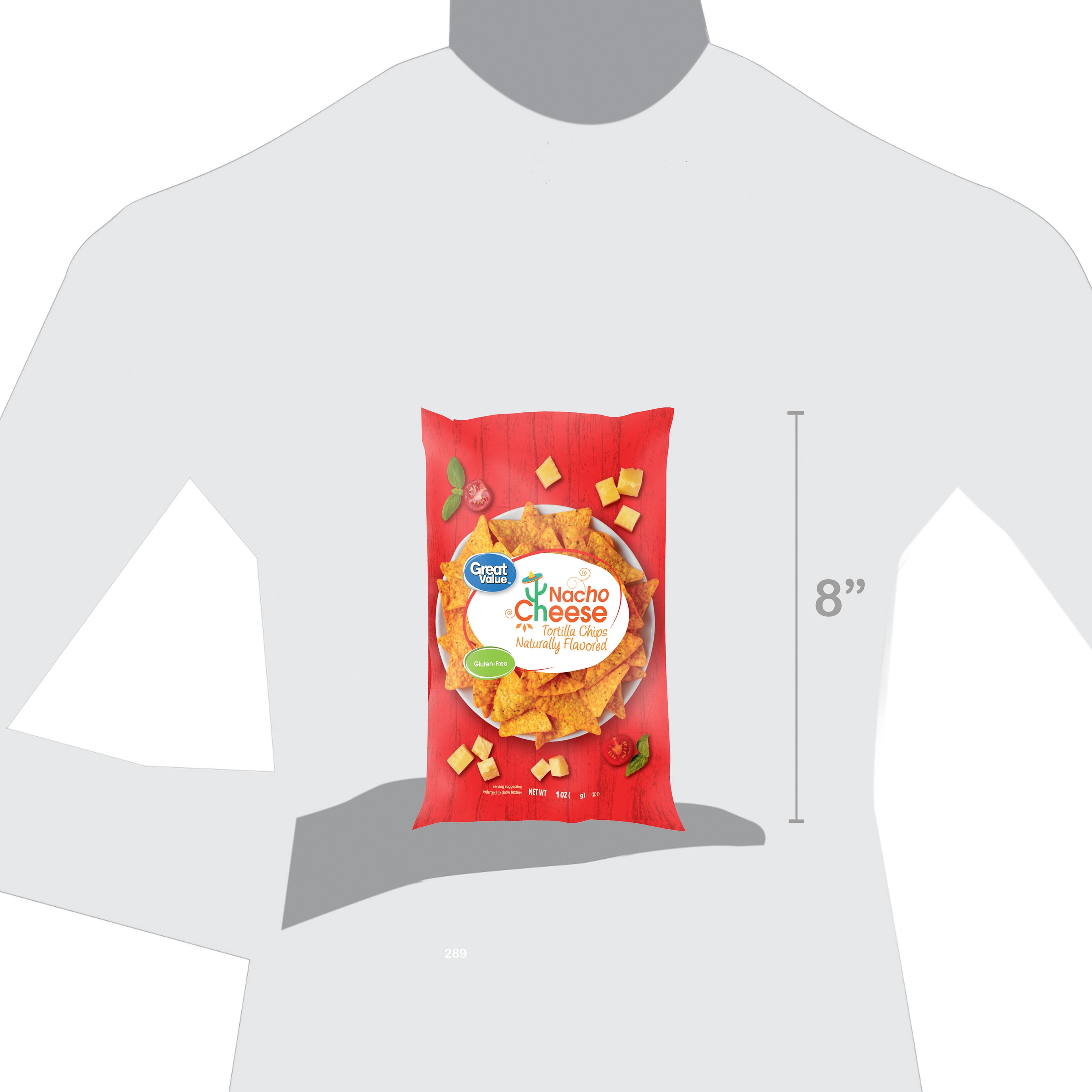 Great Value Nacho Cheese Flavor Chips, 1 oz Bag
