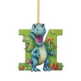 thumbnail image 4 of BKER Christmas Dinosaur Acrylic 26 Letters Christmas Dinosaur Ornaments Acrylic A To Z Ornament Letters Decorative Hanging Acrylic Dinosaur Alphabet Letters For Christmas Tree Craft2, 4 of 5