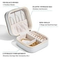 thumbnail image 4 of Retro Cat Travel Portable Square Jewelry Box Organizer for Girls and Women - Rings Earrings Necklaces Bracelets Storage Display Case, 4 of 7