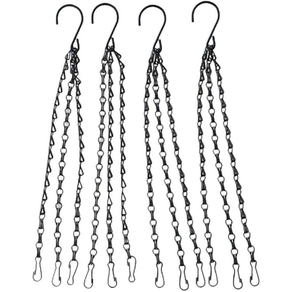 LEAQU 4Pcs Hanging Basket Chains Flower Pot Replacement Chain Hanger for Bird Feeders, Planters, Lanterns and Ornaments