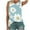 B, variant on QLEICOM Women Sunflower Floral Print Tank Tops Summer Casual Sleeveless Basic Cami Top Slim T Shirts Vest Blouse B XL, US Size 10