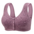 thumbnail image 2 of TEVEQ Front Closure Bras for Older Women Front Snap Closure Padded Bra for Older Senior Women, No Underwire Full Coverage Comfortable Bra Everyday Seamless Bras Women No Underwire Front Closure Comfo, 2 of 9