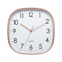 Wall Clock Square Shape Silent Non-Ticking Quartz Movement High Accuracy Clear Print Legible Battery Operated Wall Hanging Decorative Dedroom Living Room Modern Clock -A