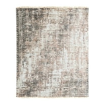 EORC COPPER Hand Knotted Wool Transitional Modern Rug, 7' x 9'