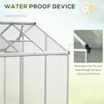 thumbnail image 6 of Outsunny 6' L x 6' W Walk-In Polycarbonate Greenhouse with Roof Vent for Ventilation & Rain Gutter, Hobby Greenhouse for Winter, 6 of 10