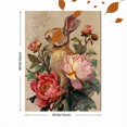 thumbnail image 3 of UXIEQU Vintage Floral Bunny Canvas Wall Art Print 15.75x11.81 Inches, 3 of 8