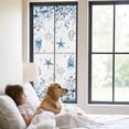 thumbnail image 2 of Static Cling Door Window Covering, Blue Eucalyptus Coastal Window Privacy Film Frosted, Beach Starfish Jellyfish UV Blocking Windows Film for Office, Hotel, Bedroom, 29.5 x 78.7 Inches, 2 of 9