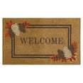 thumbnail image 1 of Mohawk Home Fall Welcome Faux Coir Polyester Doormat, Brown, 18" x 30", 1 of 7