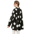 thumbnail image 3 of Mordenmiss Women's Button Down Shirt Polka Blouse Cotton Tunic Tops Black M, 3 of 3