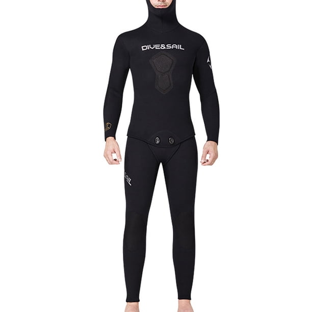 Trituras profesionales Traje de buceo a prueba de frío Pescado Caza Premium con capucha con capucha de manga larga de manga larga de manga larga con traje de surf Black M 3mm seitruly OD017116-06