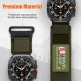 thumbnail image 4 of Rugged Nylon Band for Galaxy Watch Ultra Bands 47mm for Men Women,One Click No Gap Fabric Woven Wristbands Adjustable Sport Strap for Samsung Galaxy Watch 7 Ultra Band 47 mm for Man,XL, 4 of 14