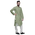 thumbnail image 2 of Atasi Ensemble Kurta Pyjama Long pour Hommes à Col Mandarin Imprimé Tenue Décontractée pour Garçons, 2 of 4