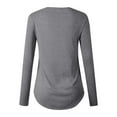 thumbnail image 3 of EIMELI Women‘s Solid Color Long Sleeve Printed Top Pink M, 3 of 4