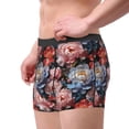 thumbnail image 2 of Pofeuu Rose Flowers Print Men’s Boxer Briefs, Moisture-Wicking Underwear, Regular,Trunk-Small, 2 of 5