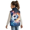 thumbnail image 3 of Pzuqiu Soccer Kid Outerwear Vest Size 2 Toddler Boy Clothes Comfortable Zipper Winter Sleeveless Jacket with Pockets Fashion Fall Outerwear Versatile for Outdoor Activities, 3 of 7