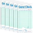 thumbnail image 1 of 5 Pack Guest Check Books, Server Note Pads for Restaurant, Green Waiter Checkbook, Waitress Notepad, Food Receipt Book, Restaurant Order Pad 50 Sheets/Pack, 250 Total Tickets, 1 of 5