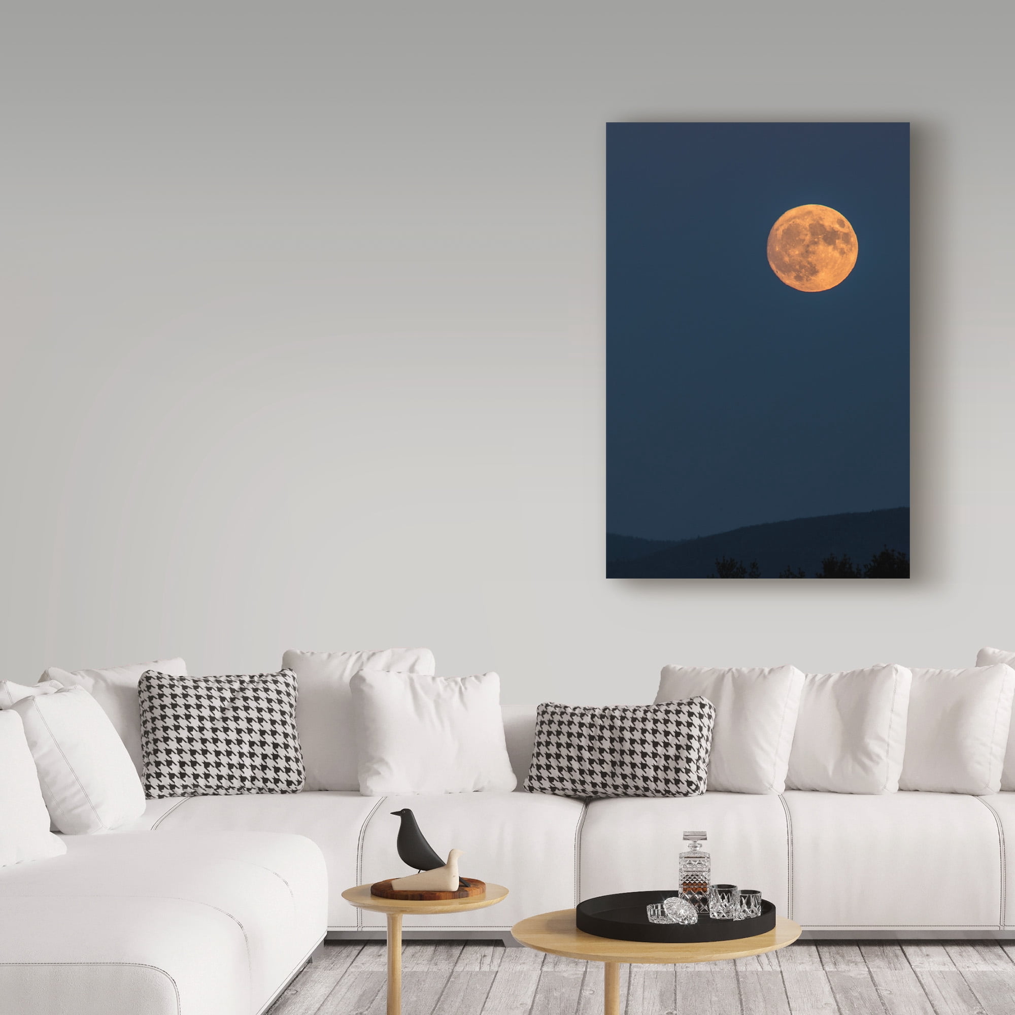 Trademark Fine Art 'Supermoon Rise Over Ridge' Canvas Art by Brenda Petrella Photography Llc