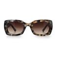 thumbnail image 4 of Womens Classy Mod Thick Plastic Rounded Rectangle Fashion Sunglasses Brown Grey Tortoise - Brown, 4 of 8